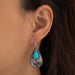 Jewelry WholesaleWholesale water drop cactus carved turquoise earrings JDC-ES-saip038 Earrings 赛蒲 %variant_option1% %variant_option2% %variant_option3%  Factory Price JoyasDeChina Joyas De China