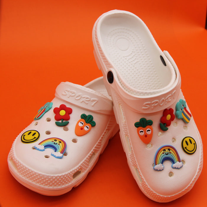 Wholesale Random 10pcs Croc Charms Cartoon PVC Soft DIY Shoe Accessories JDC-CCS-YunX003