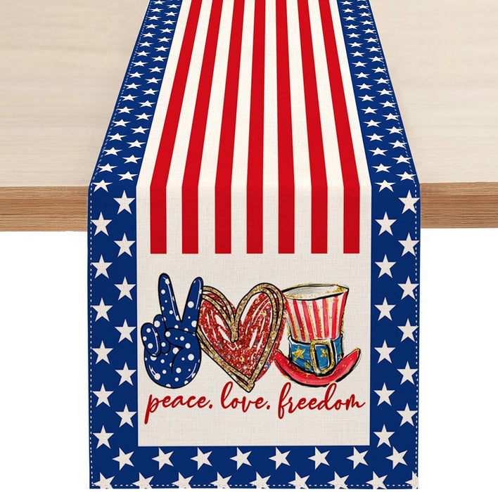 Wholesale 4th of July Independence Day Linen Dinner Table Coaster MOQ≥2 JDC-TC-OuH004