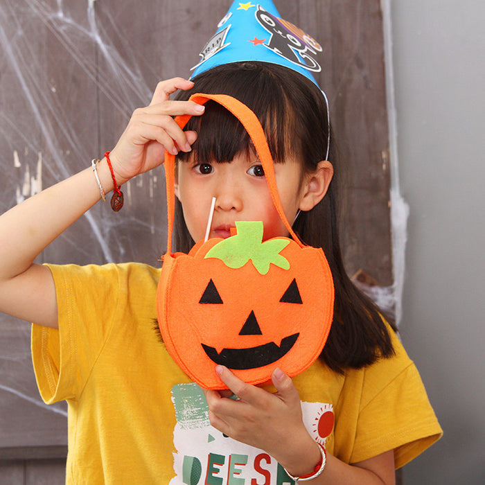 Wholesale Handbags Cloth Halloween Kids Pumpkin Tote Bag Candy Bag MOQ≥2 JDC-HB-Yimo001