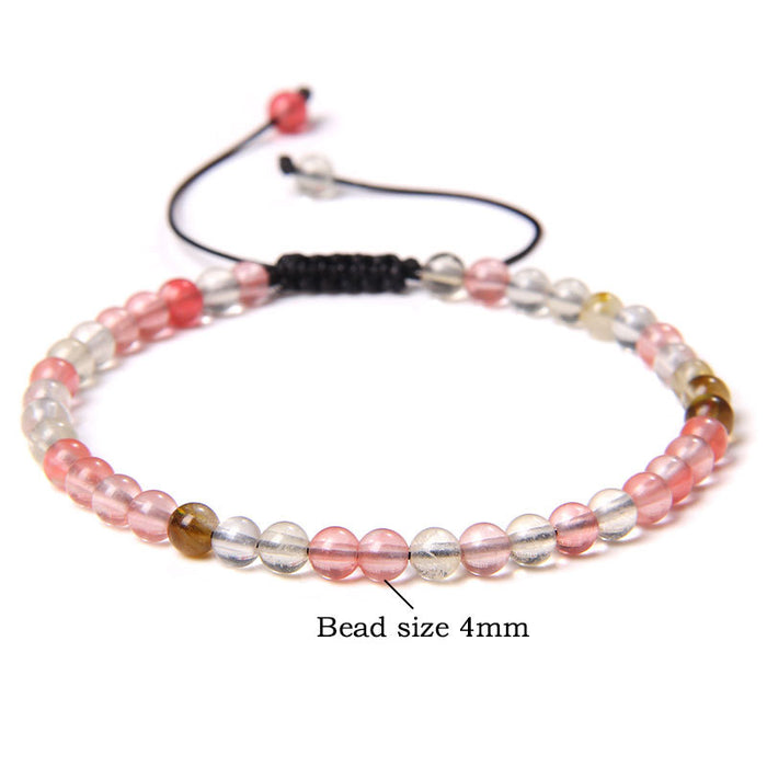Wholesale 4mm fine bead bracelet braided adjustable JDC-BT-RuiZ003