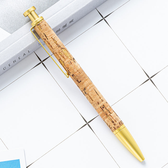 Wholesale Ballpoint Pen Metal Press Wood Grain Pen MOQ≥2 JDC-BP-huah078