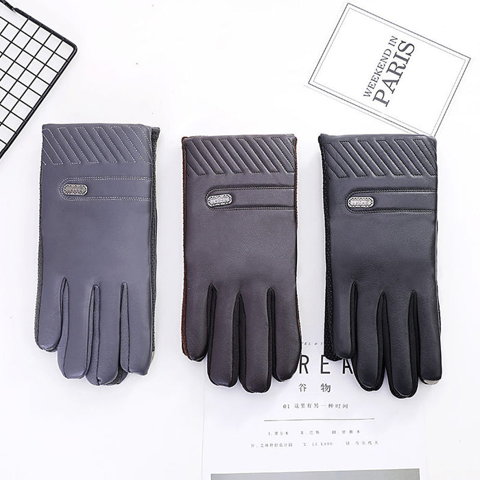 Wholesale Gloves Artificial Leather Windproof Wear-resistant Outdoor Touch Screen MOQ≥3 JDC-GS-RuiY005
