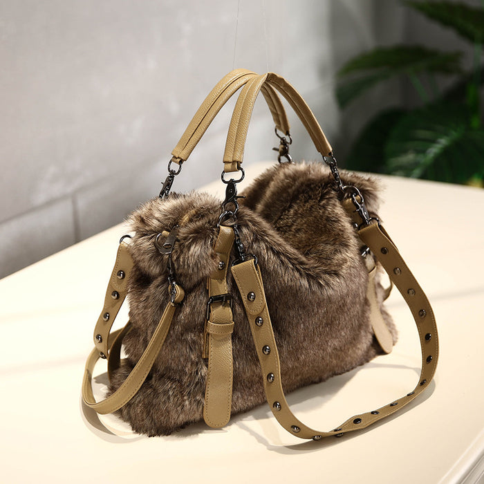 Wholesale Shoulder Bag Plush Fashion Fur Grass Handbag Diagonal Cross JDC-SD-Guimai003