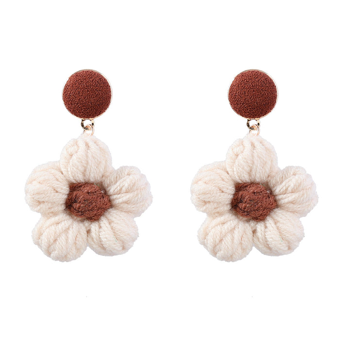 Wholesale Earrings Cotton Woven Flowers JDC-ES-JL1056