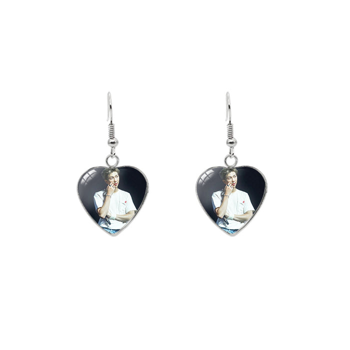 Wholesale Earrings Stainless Steel Love Time Gemstones MOQ≥2 JDC-ES-XiangL045