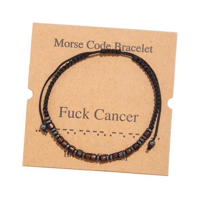 Wholesale Morse Code Crystal Couple Bracelet JDC-BT-ZhuJ003