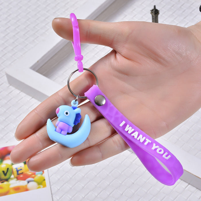 Wholesale creative cartoon key chain pendant creative car key chain MOQ≥2 JDC-KC-HYang002