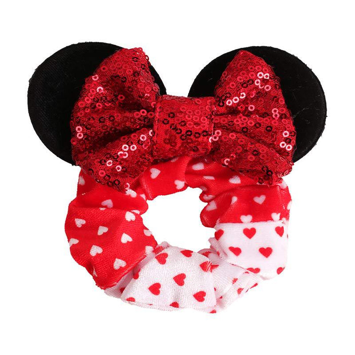 Wholesale Valentine's Day Large Intestine Hoop Ear Bow Hair Accessories （M）JDC-HS-Danzuo009