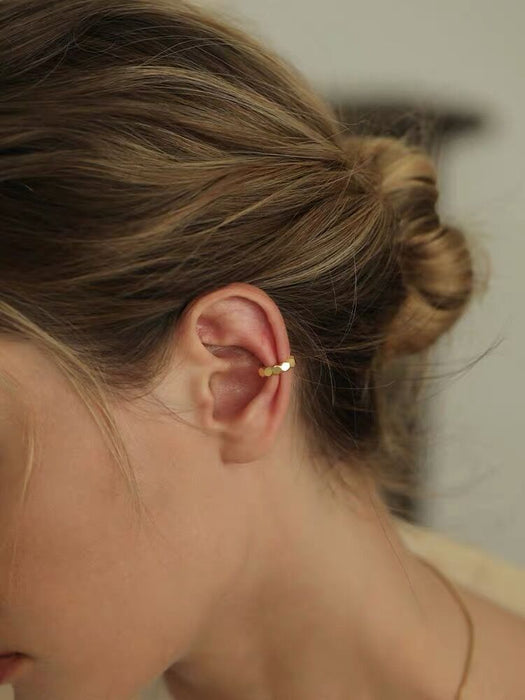 Wholesale Earrings S925 Sterling Silver Vintage Ear Clips Frosty Wind Ear Bone Clips MOQ≥2 JDC-ES-PREMONN002