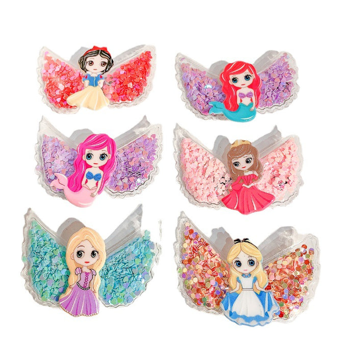 Niños al por mayor Cartoon Baby Angel Wings Accesorios para el cabello JDC-HC-Jianman003
