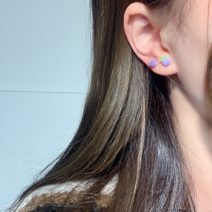 Boucles d'oreilles en gros céramique en céramique Silver Girl Girl JDC-ES-Shuangx001