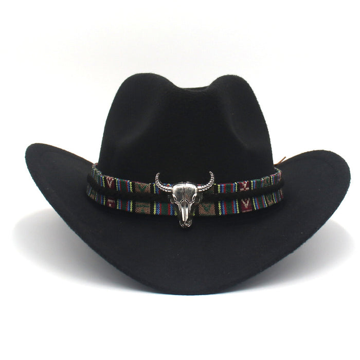 Wholesale Western Cowboy Style Wool Felt Hat Jazz Hat JDC-FH-HanDi003