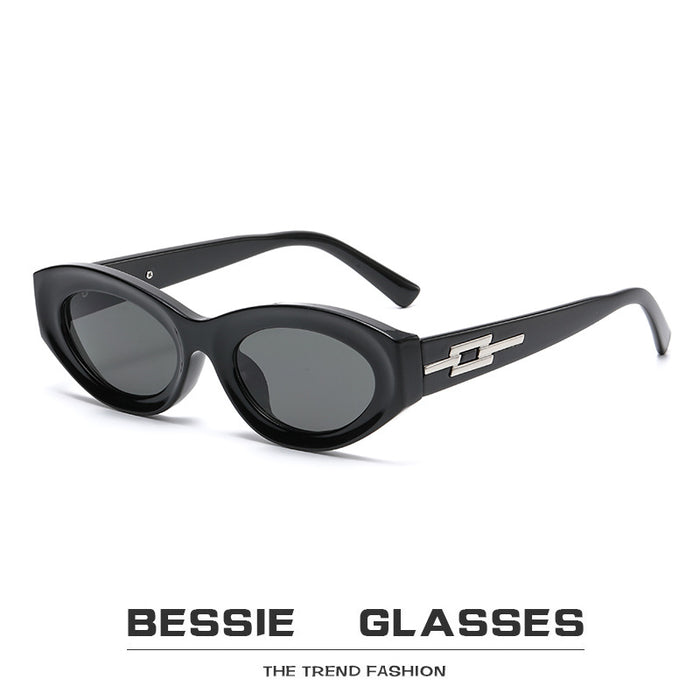 Wholesale Sunglasses PC Retro Black Cat Eye Shade JDC-SG-JQB009