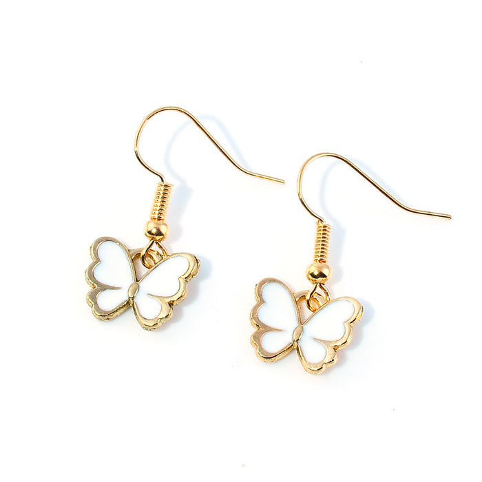 Wholesale Color Butterfly Alloy Earrings MOQ≥2 JDC-ES-Kaiwei002