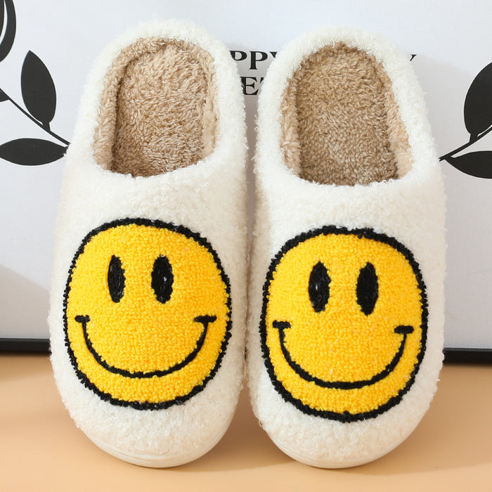 Wholesale Autumn Smiley Thick Bottom Cartoon Cotton Slippers MOQ≥2 JDC-SP-MMD001