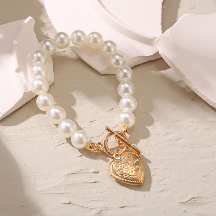 Wholesale Necklace Pearl Alloy Heart JDC-NE-F277