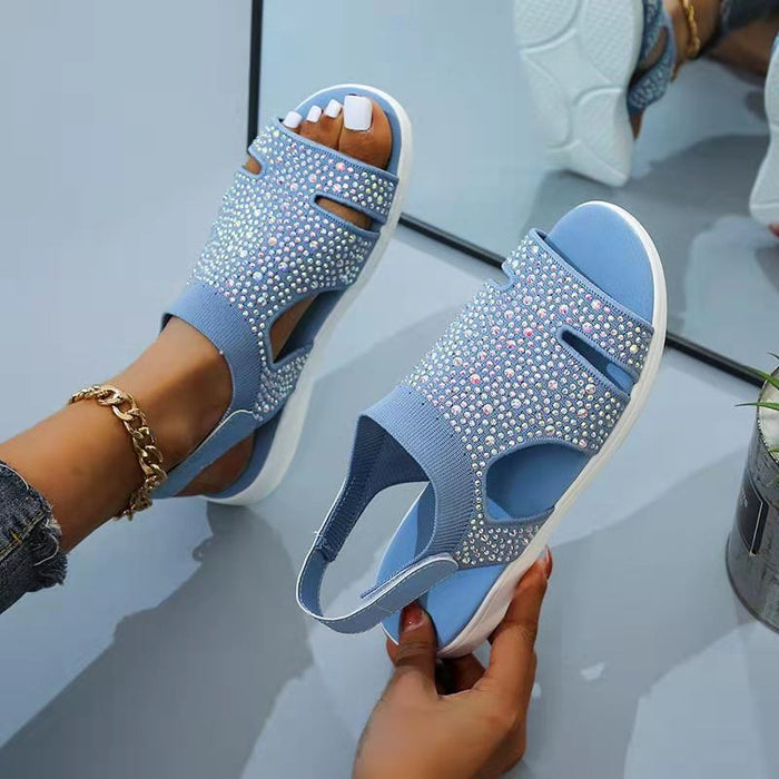 Jewelry WholesaleWholesale hot drill breathable solid color rhinestone beach shoes sandals JDC-SD-GuL001 Sandal 孤岚 %variant_option1% %variant_option2% %variant_option3%  Factory Price JoyasDeChina Joyas De China