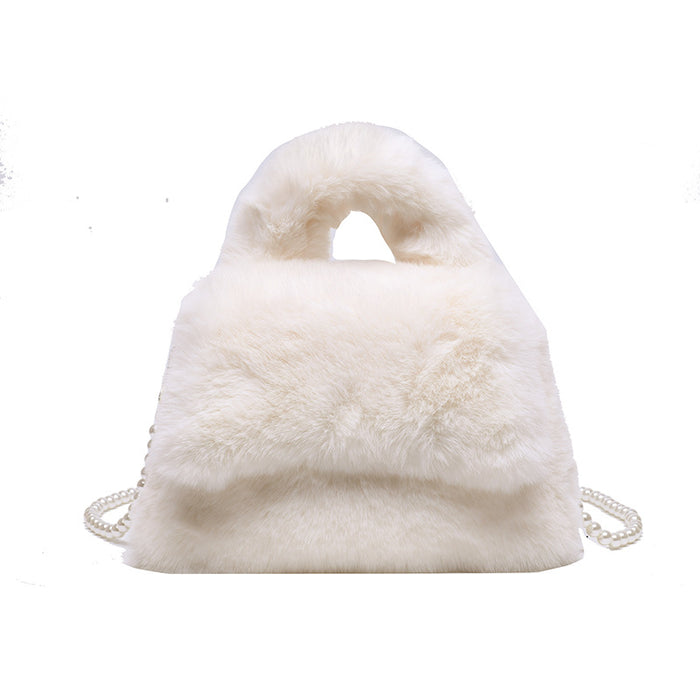 Wholesale Shoulder Bags Plush Pearl Chain Portable Shoulder Diagonal JDC-SD-XWL015