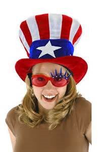 Wholesale 4th of July Independence Day Mardi Gras Party Hats Uncle Sam Top Hat MOQ≥10 JDC-FT-MingT001