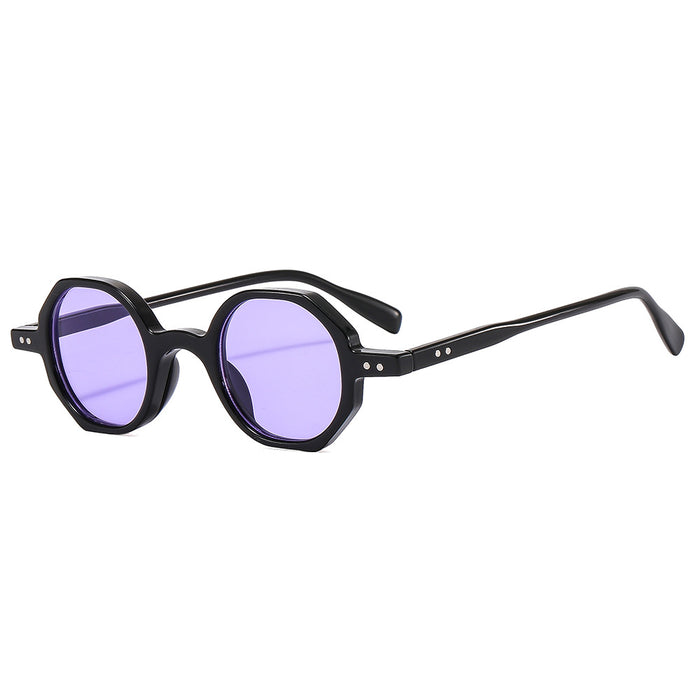 Wholesale Sunglasses PC Retro Round Outdoor Sunscreen Anti-Blue Light Frame MOQ≥2 JDC-SG-MinL003