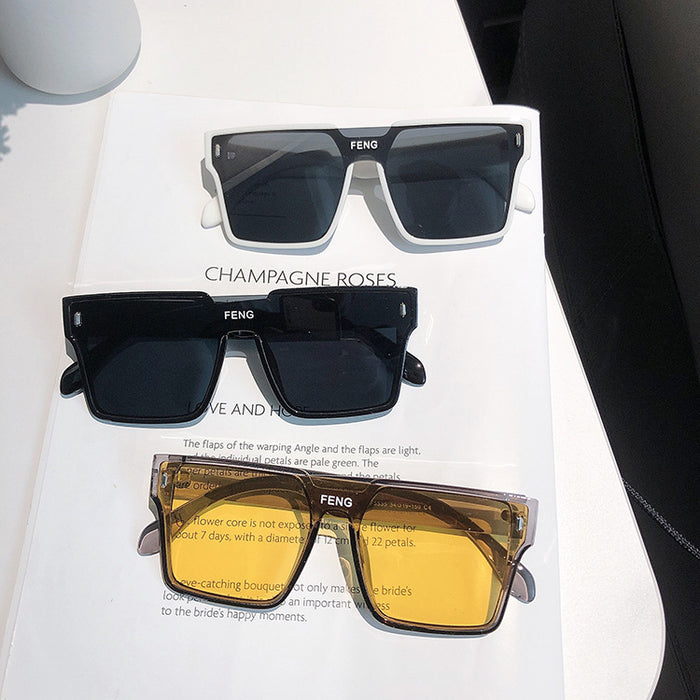 Wholesale PC Lens One Piece Square Frame Sunglasses JDC-SG-PLS083