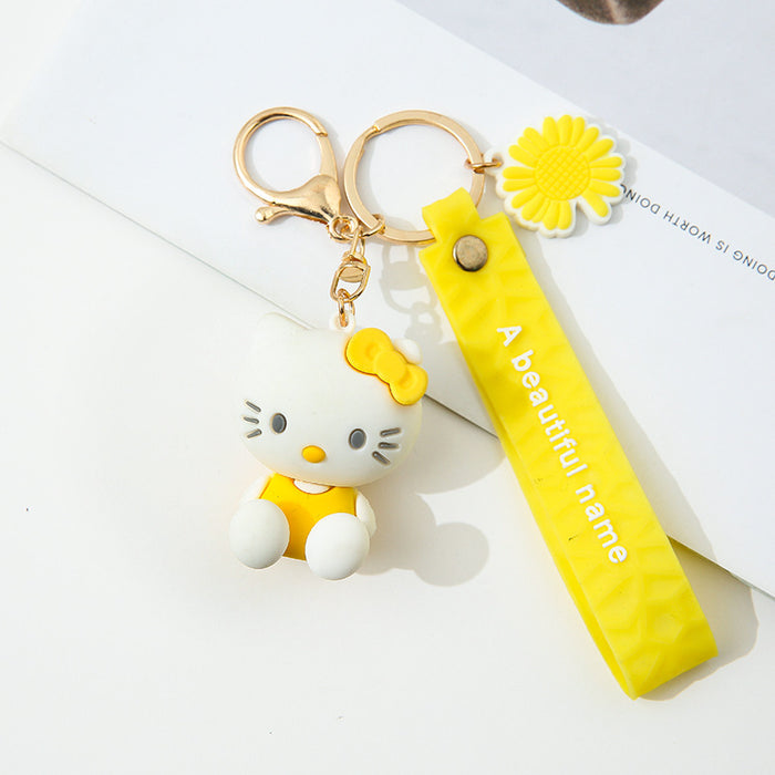 Wholesale cartoon keychain silicone cute doll pendant MOQ≥3 JDC-KC-AYuan002