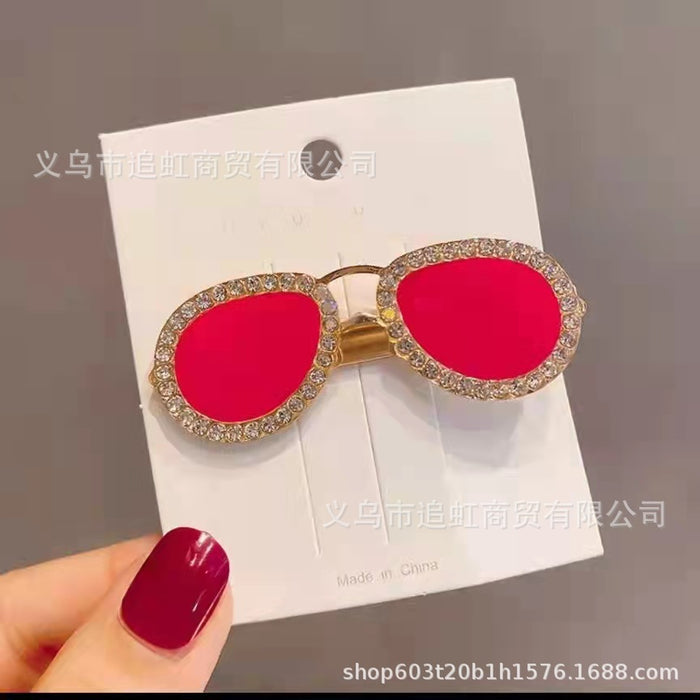 Wholesale Gift Metal Color Sunglasses Hair Clip Duck Bill Clip JDC-HC-Zhuih001
