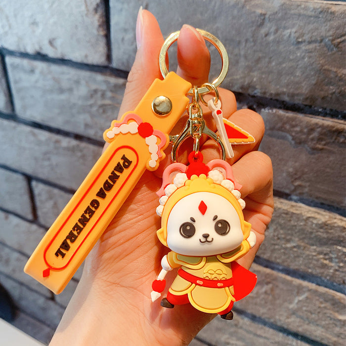 Keychains al por mayor para mochilas nacionales Chao Peking Opera Panda Doll Keychain JDC-KC-Oshi026