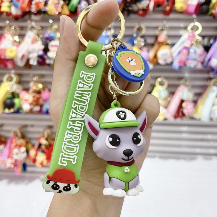 Wholesale Cartoon Dog Soft Rubber Alloy Cute Keychain (M) MOQ≥2 JDC-KC-JuShu007