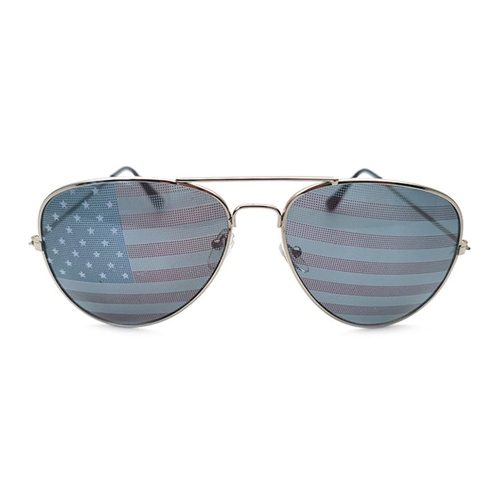 Vente en gros 4 juillet Aviator American Flag Lunes Independence Day Sunglasses JDC-SG-ZHUOW003