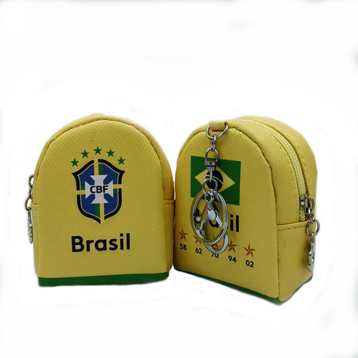 Wholesale Keychains PU Commemorative Coin Storage Bag 2022 World Cup Football MOQ≥2 JDC-KC-ZhiYu002