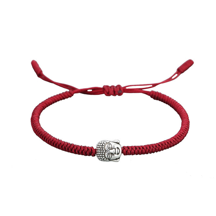 Wholesale diamond knot Buddha head creative hand knitting Buddha bracelet  MOQ≥3 JDC-BT-QiuX022