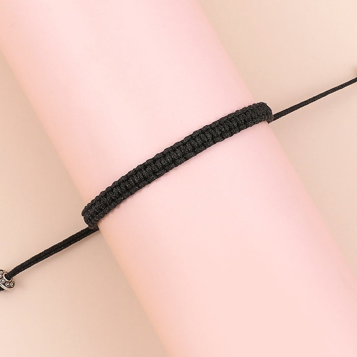 Wholesale Hand Braided Wax Thread Black Thread Anklet MOQ≥2 JDC-AS-FanD003