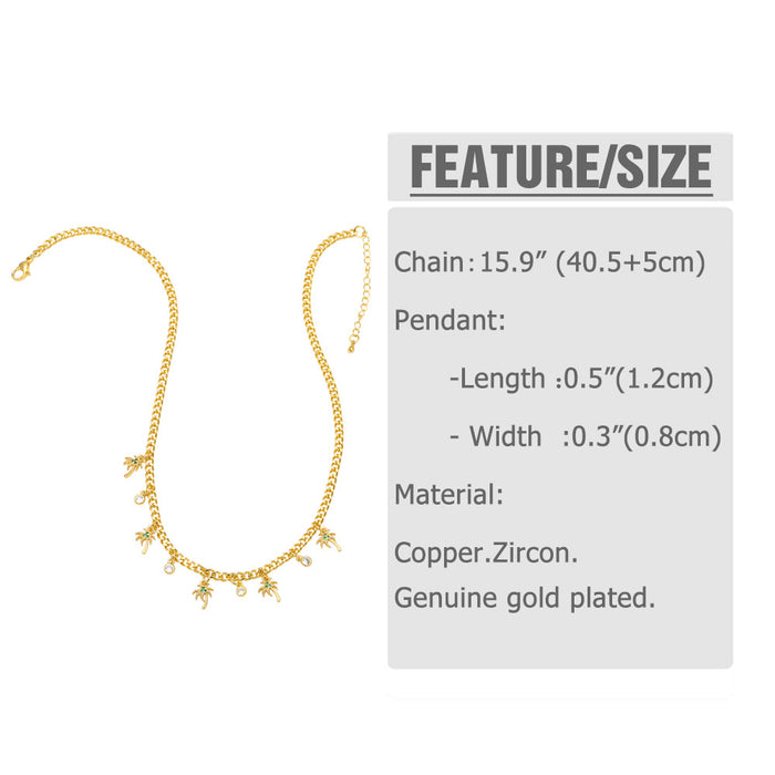 Wholesale Necklace Copper Plated 18K Gold Zircon Devil's Eye JDC-PREMAS-NE-014