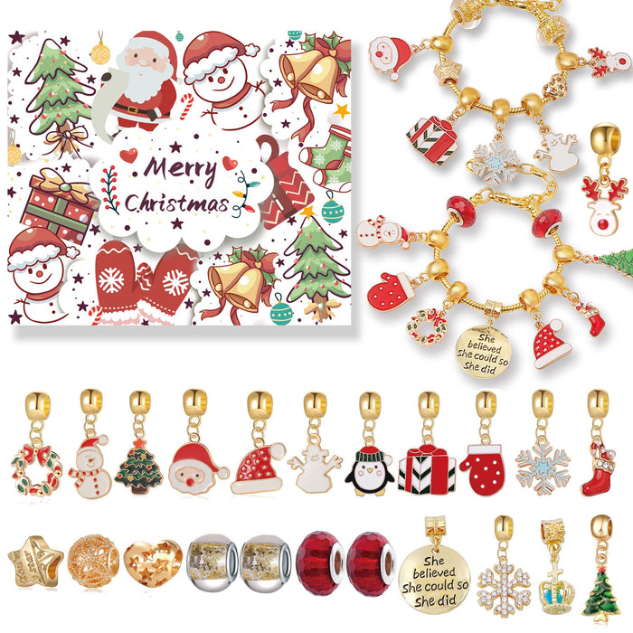 Wholesale Bracelet Set Alloy Christmas Gift Box Set DIY Beaded MOQ≥2 JDC-BT-MaiD001