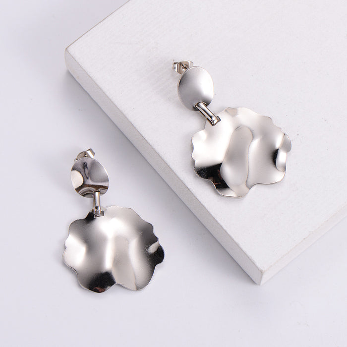 Wholesale Earrings Stainless Steel Exaggerated Large Flower Clusters MOQ≥3 JDC-ES-PREMAIMI002