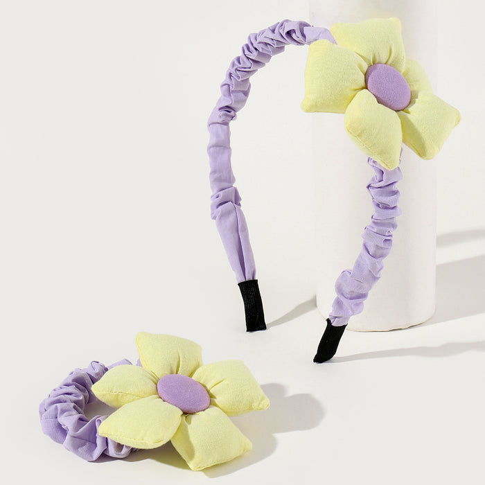 Wholesale Headband Cloth Flower Children Candy Color Hairband MQO≥3 JDC-HD-JZhen004