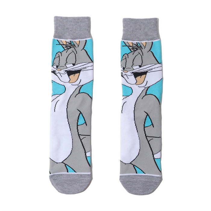 Wholesale socks fabric cartoon medium tube cute character (M) JDC-SK-HuiHe003