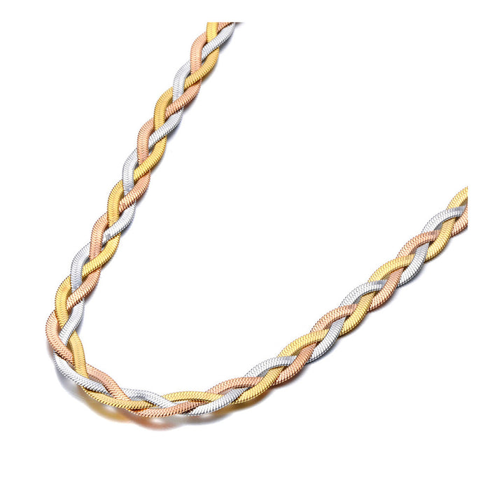 Wholesale Necklaces Titanium Steel Triple Braid MOQ≥2 JDC-NE-KeM003