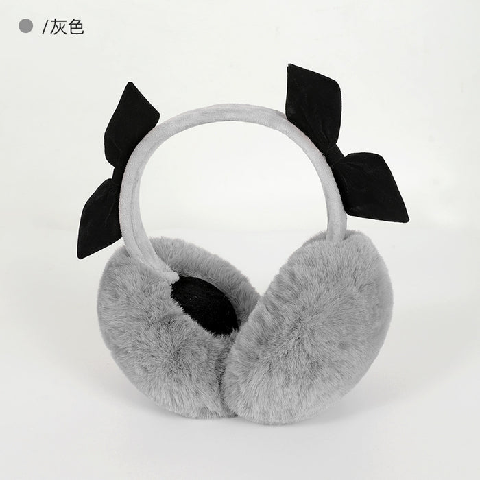 Wholesale Earmuff Imitation Mink Fur Warm Foldable Big Ball Butterfly MOQ≥2 JDC-EF-ShenD003