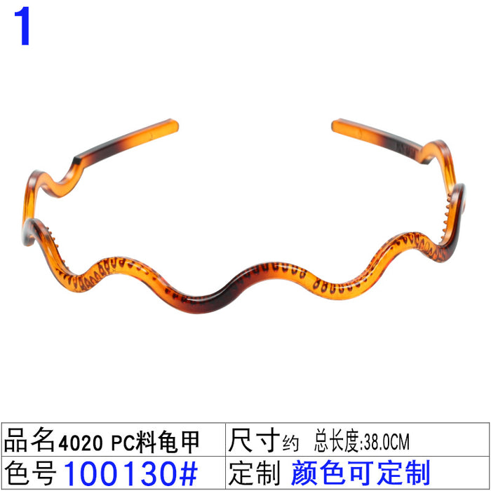 Wholesale retro trend headband temperament bright black with tooth spray paint JDC-HD-Liuyi001