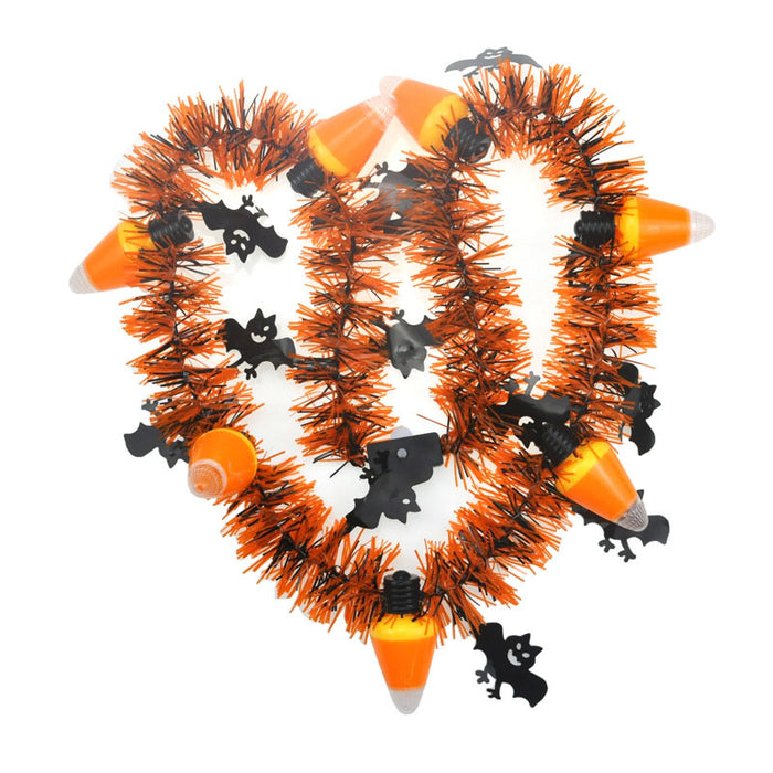 Collar al por mayor Resina Halloween Pumpkin LED Collar brillante MOQ≥50 JDC-Ne-CHSA001