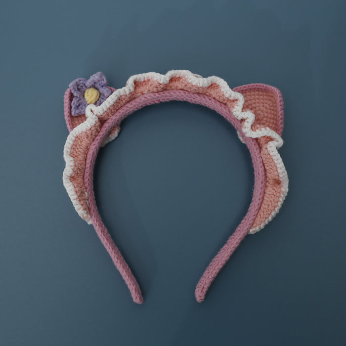 Wholesale Headband Yarn Hand Knitted Cartoon Cute MOQ≥3 JDC-HD-BDXY001