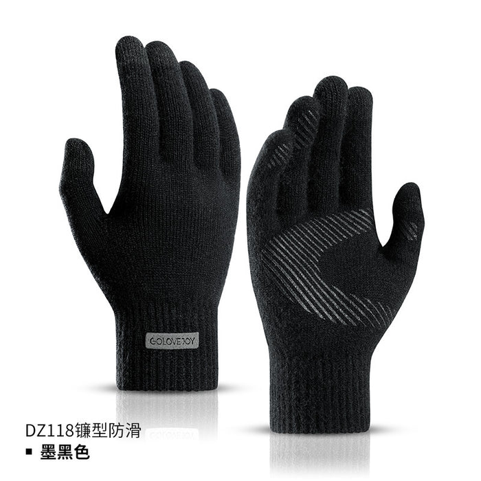 Wholesale Gloves Acrylic Anti-Pilling Touch Screen Outdoor MOQ≥2 JDC-GS-XinR001