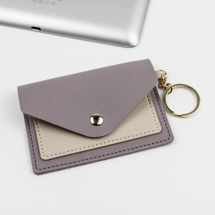Wholesale PU Leather Candy Color Wallet Keychain MOQ≥3 JDC-KC-XXZN001