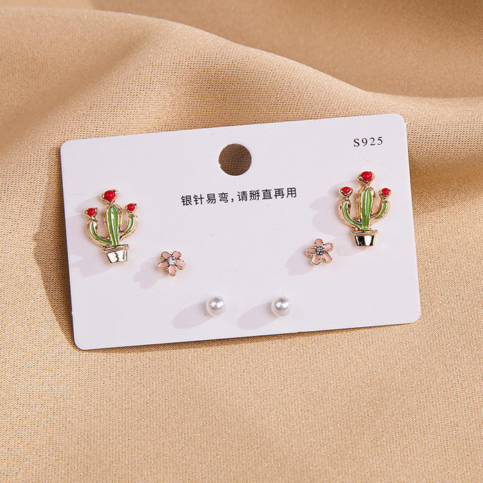 Jewelry WholesaleWholesale carrot butterfly combined with gold stud earrings MOQ≥2 JDC-ES-XiaY004 Earrings 夏樱 %variant_option1% %variant_option2% %variant_option3%  Factory Price JoyasDeChina Joyas De China