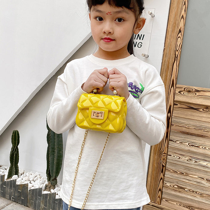 Wholesale PU Leather Pearl Handbag Children Chain Messenger Bag JDC-HB-OYa002