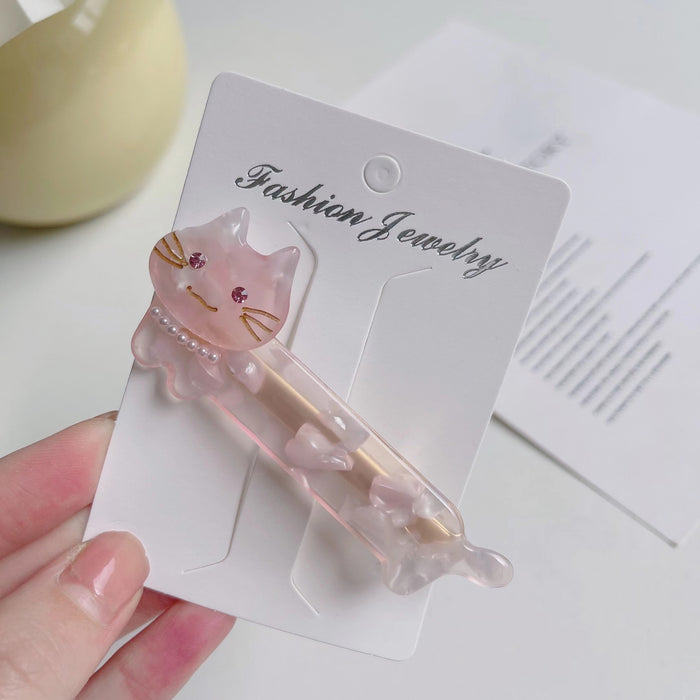 Wholesale Hair Clip Acetate Sheet Cute Kitten JDC-HC-XingYi011