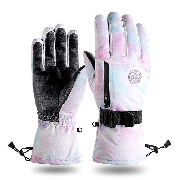 Wholesale Gloves Polyester Outdoor Skiing Waterproof and Fleece Touch Screen Gloves MOQ≥2 JDC-GS-GuD011